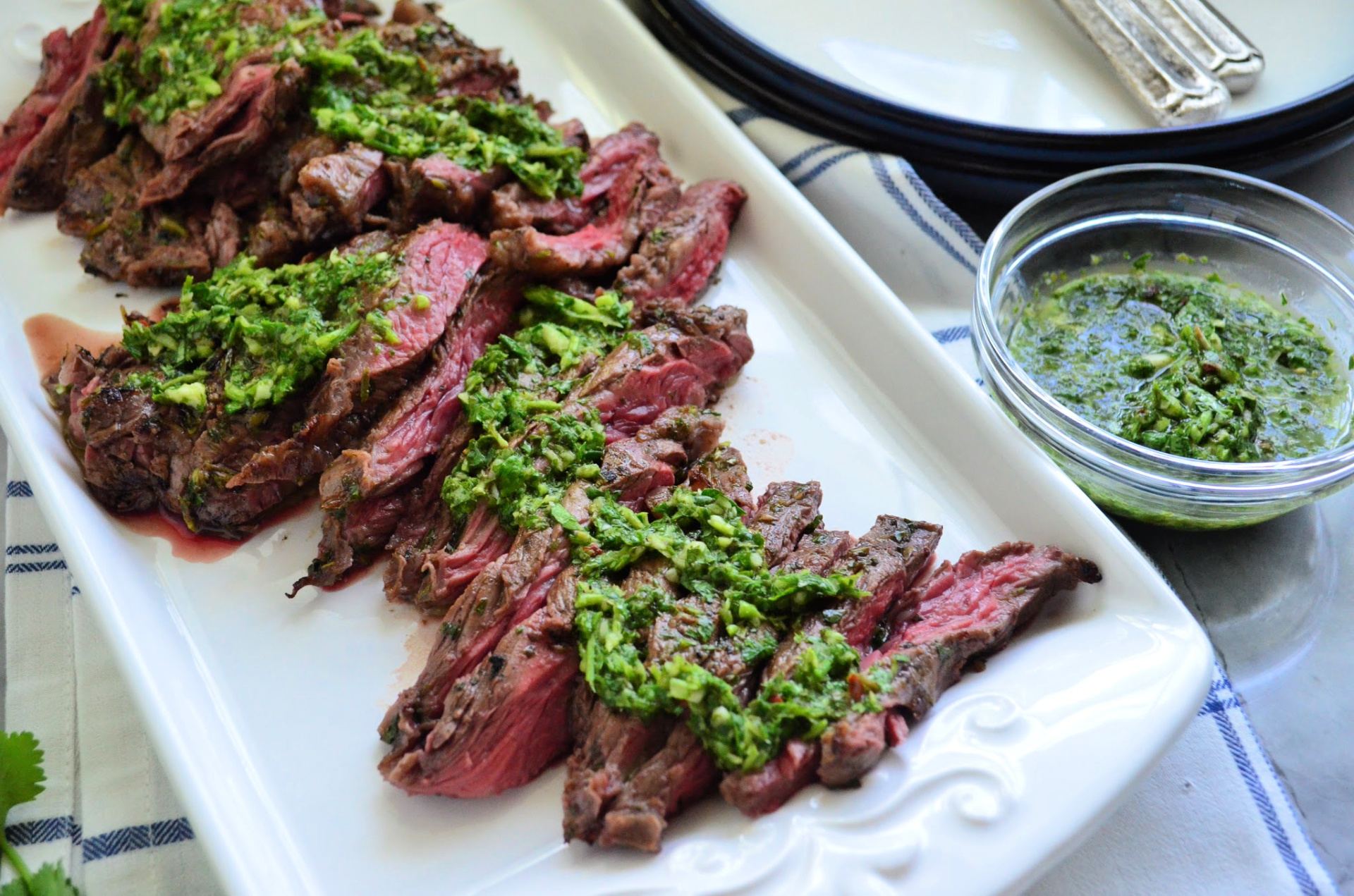 Skirt Steak with Chimichurri Sauce Recipe | Just Among Friends